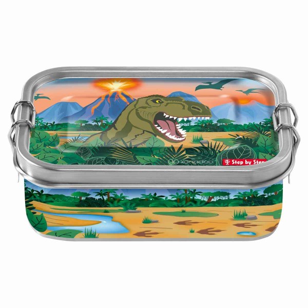 Step by Step Edelstahl Lunchbox Brotzeitbox Dino Torex