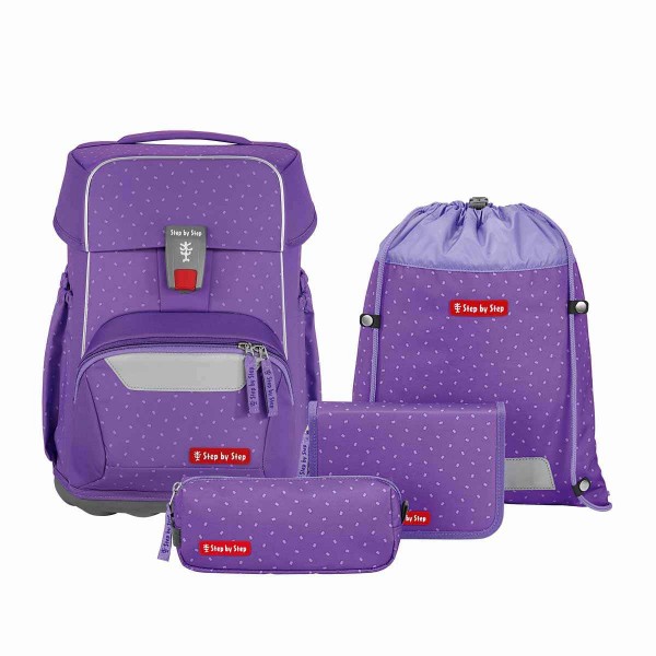 Step by Step Basis Schulranzenset 4tlg. Purple Konfetti