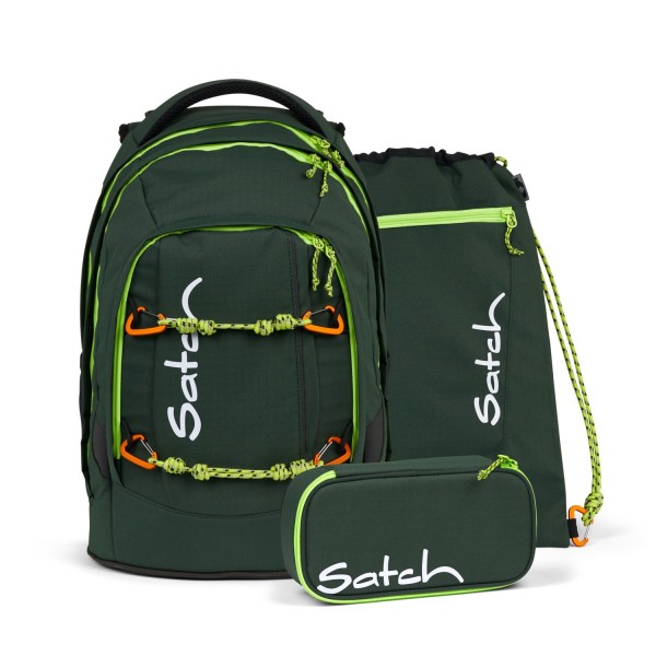 Satch Pack Schulrucksack-Set 3tlg. Green Explorer