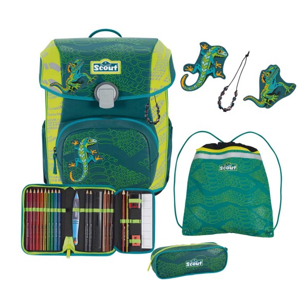 Scout Neo Superflash Extreme Schulranzenset 4tlg. Lizard