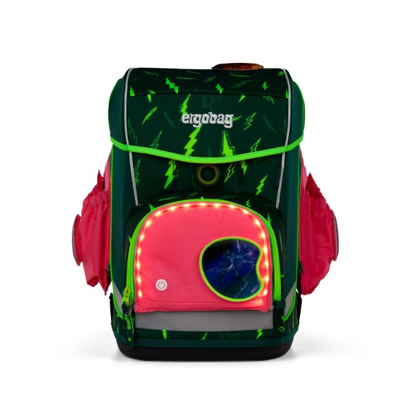 Ergobag Fluo LED Seitentaschen Zip Set (Pink)