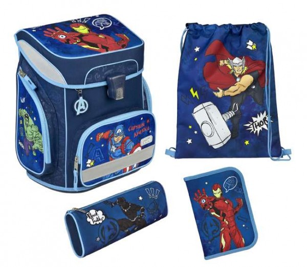 Scooli EasyFit Schulranzen Set 5tlg. Marvel Avengers