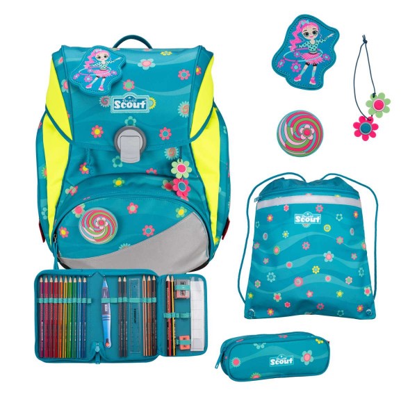 Scout Alpha Schulranzen-Set 4tlg. Little Flowers