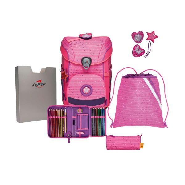 DerDieDas ErgoFlex EASY Pretty Unicorn Schulranzen-Set 5tlg.