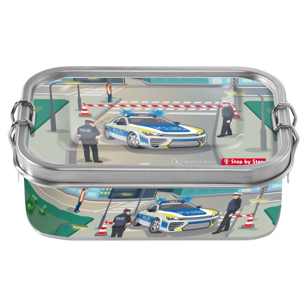 Step by Step Edelstahl Lunchbox Brotzeitbox Police Car Cody