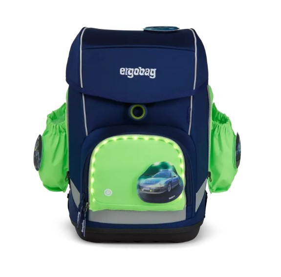 Ergobag Fluo LED Seitentaschen Zip Set (Grün)