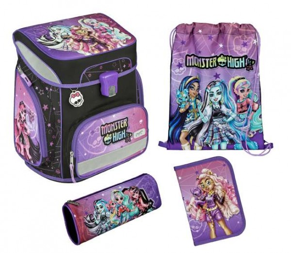 Scooli EasyFit Schulranzen Set 5tlg. Monster High