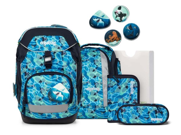 Ergobag Pack Schulrucksack Set 6-teilig AbtauchBär ECO HERO Edition