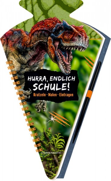 Spiegelburg Schultüten-Kratzelbuch T-Rex Hurra, endlich Schule